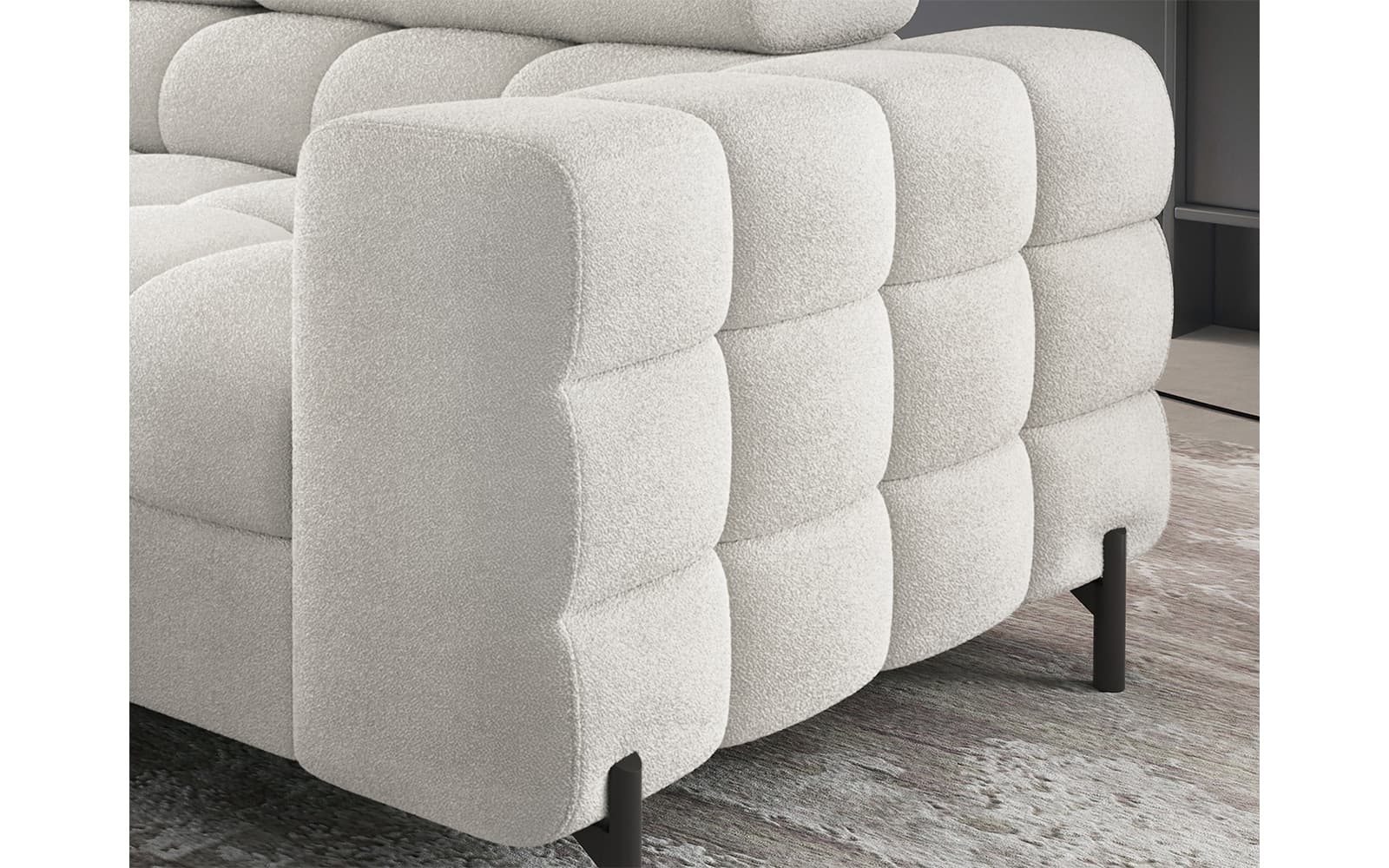 Colțar Ferry, Extensibil, 276x72x200, Material Amore 01 din lemn masiv