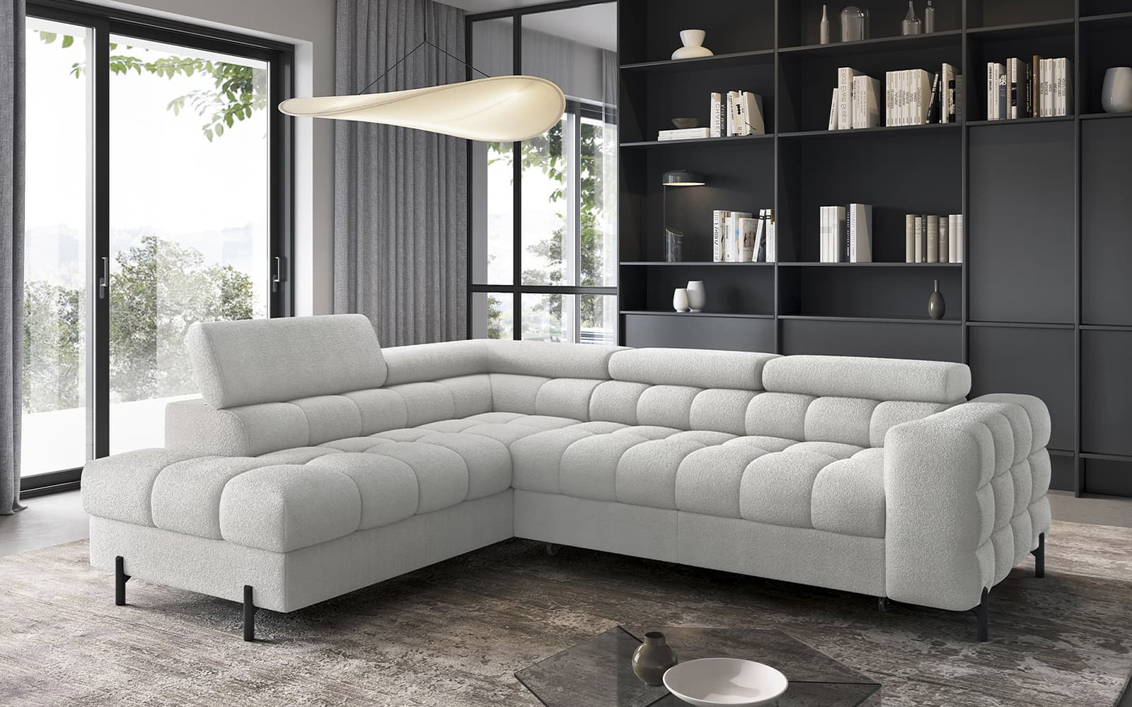 Colțar Ferry, Extensibil, 276x72x200, Material Royal 03