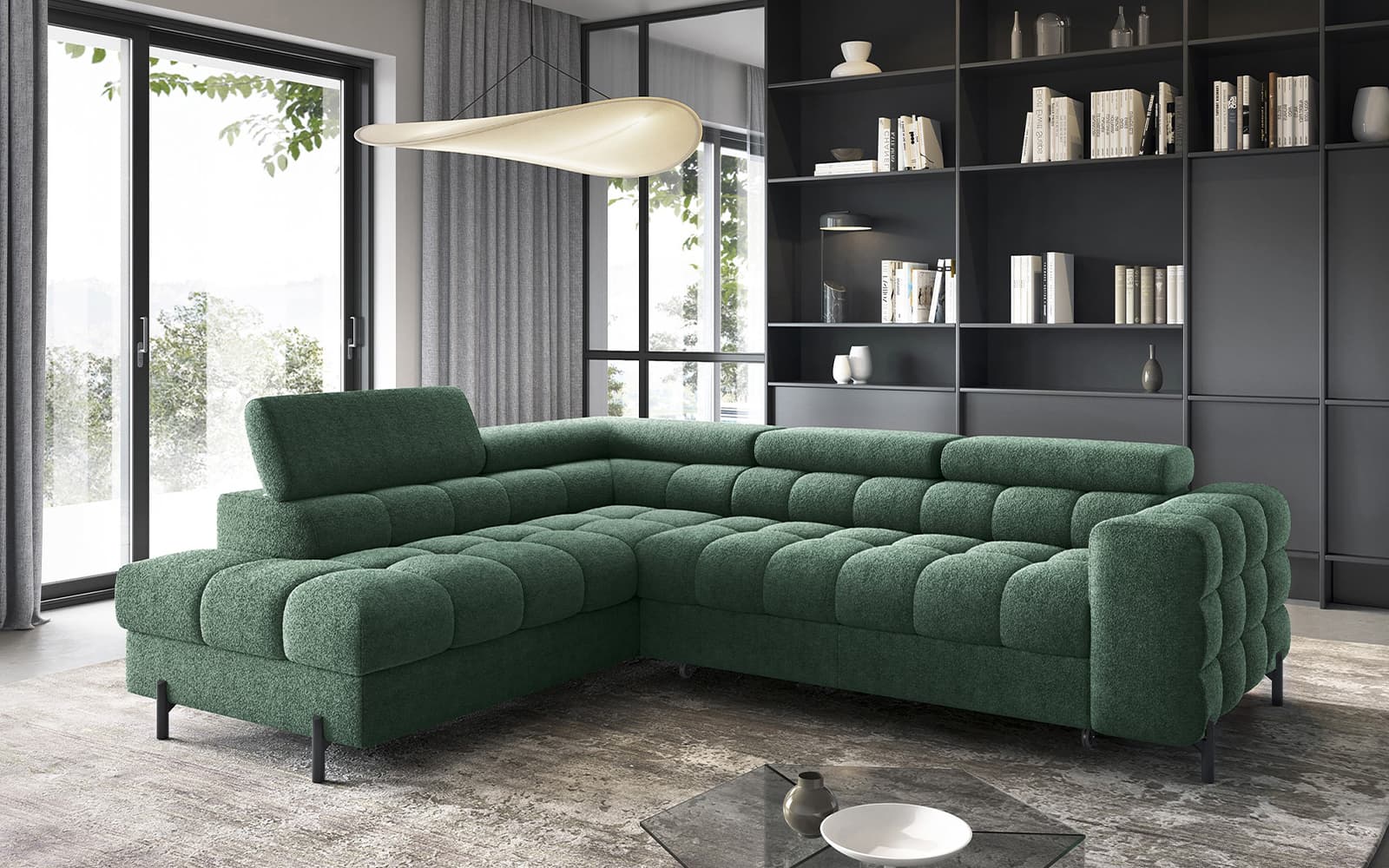Colțar Ferry, Extensibil, 276x72x200, Material Amore 35 din lemn masiv