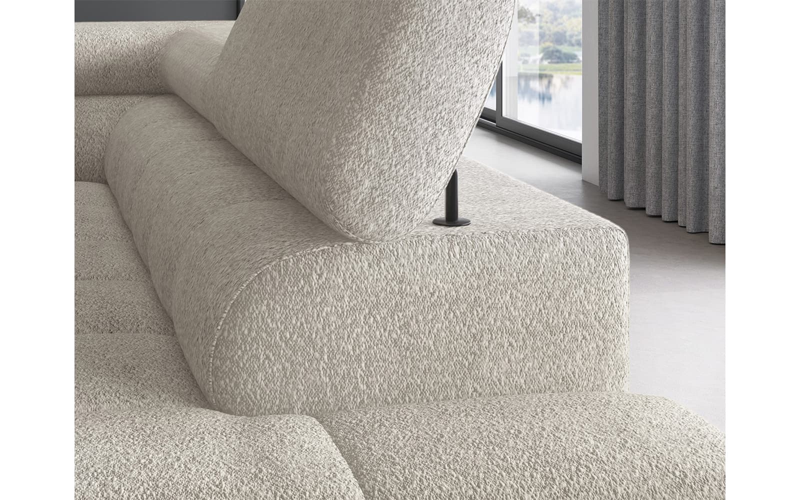 Colțar Ferry, Extensibil, 276x72x200, Material Royal 18