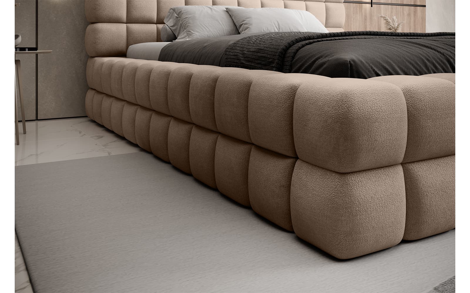 Pat Tetrix 180x200, Material Amore 18,  Mobarta din lemn masiv