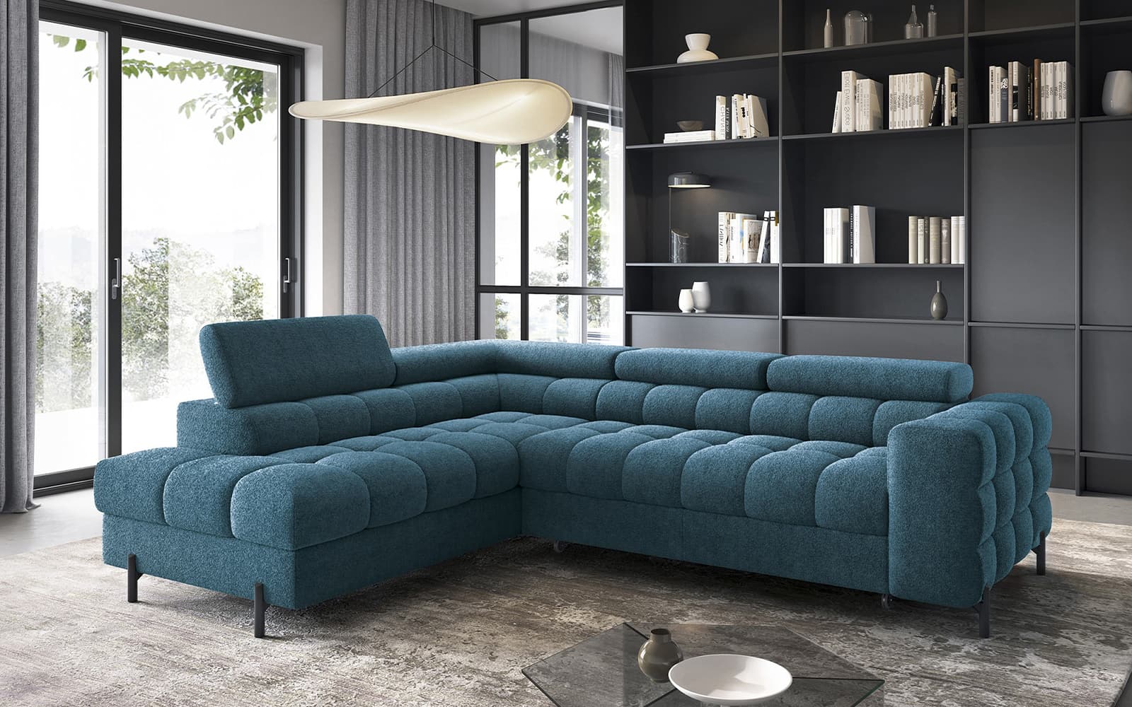 Colțar Ferry, Extensibil, 276x72x200, Material Amore 40 din lemn masiv