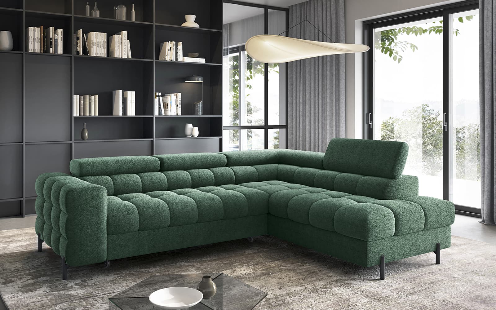 Colțar Ferry, Extensibil, 276x72x200, Material Amore 35 din lemn masiv