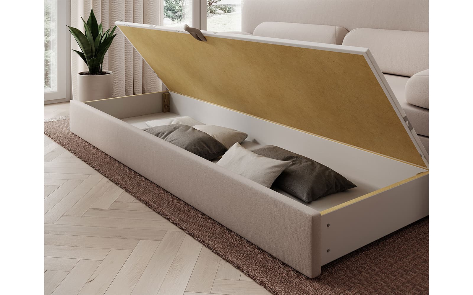 Canapea extensibilă Elioss, 236×89×87 cm, Personalizabila