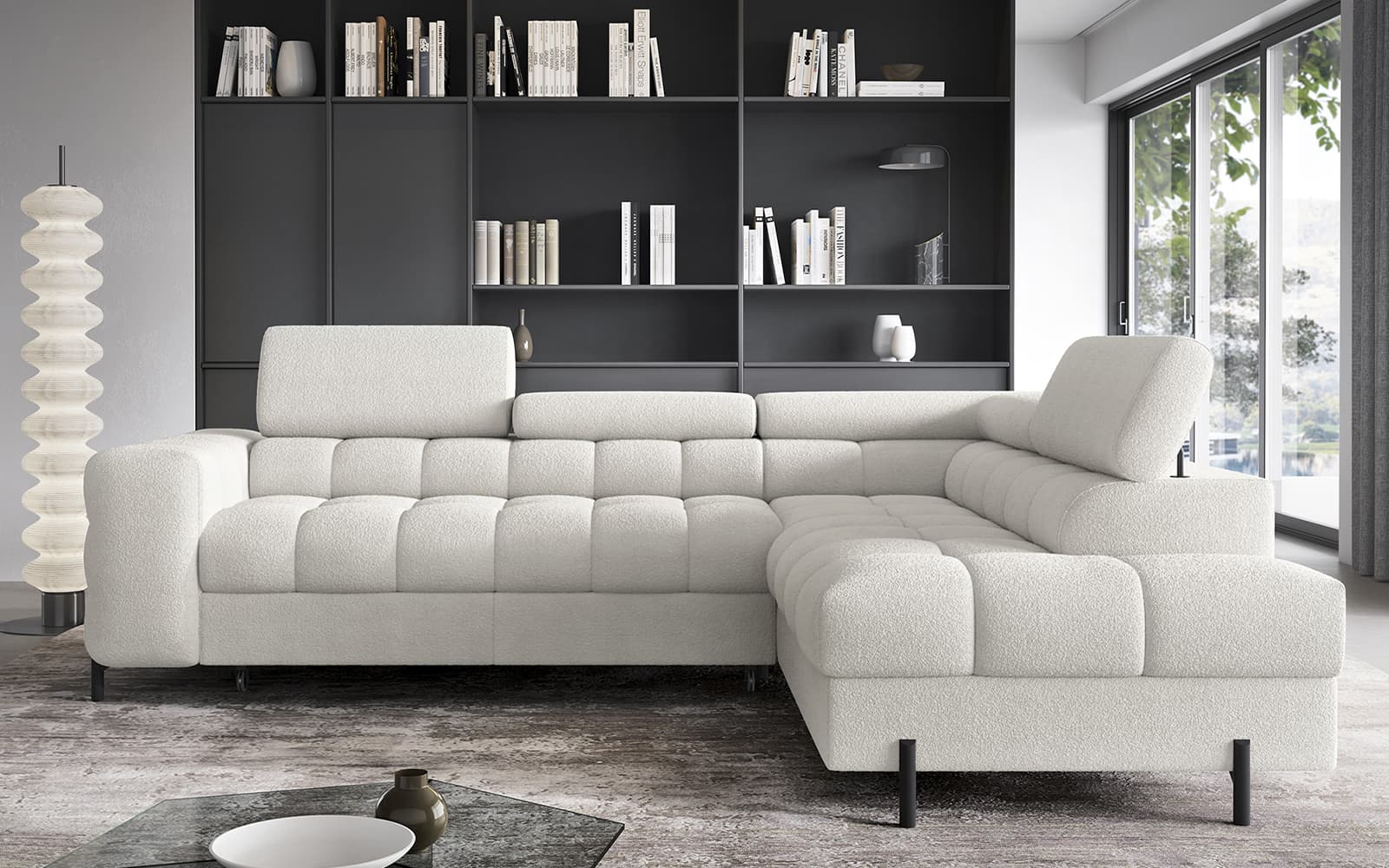 Colțar Ferry, Extensibil, 276x72x200, Material Amore 01