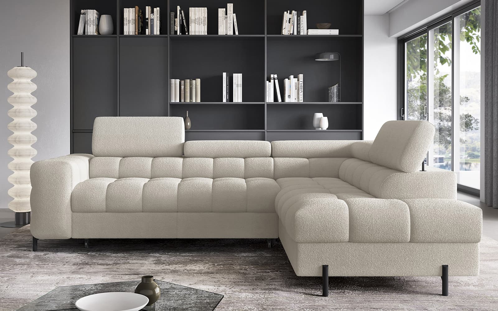 Colțar Ferry, Extensibil, 276x72x200, Material Royal 18 din lemn masiv
