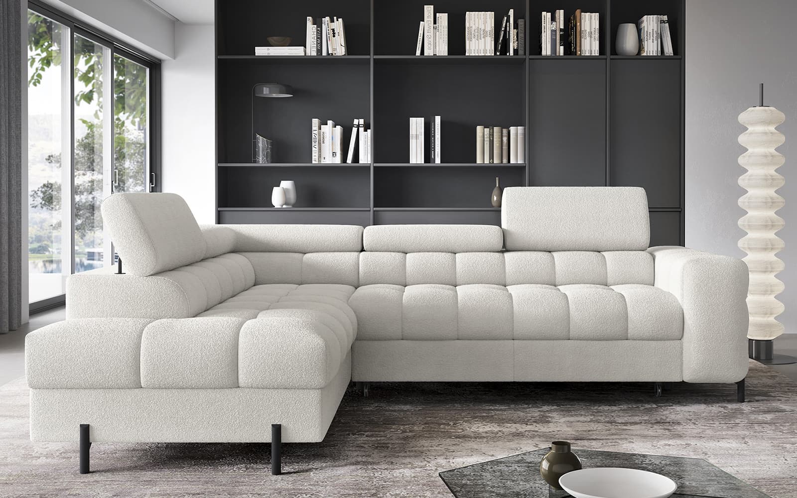 Colțar Ferry, Extensibil, 276x72x200, Material Amore 01