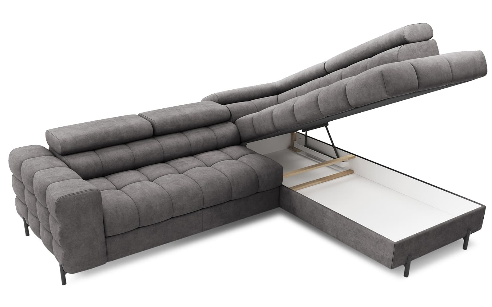 Colțar Ferry, Extensibil, 276x72x200, Material Aura 04 din lemn masiv