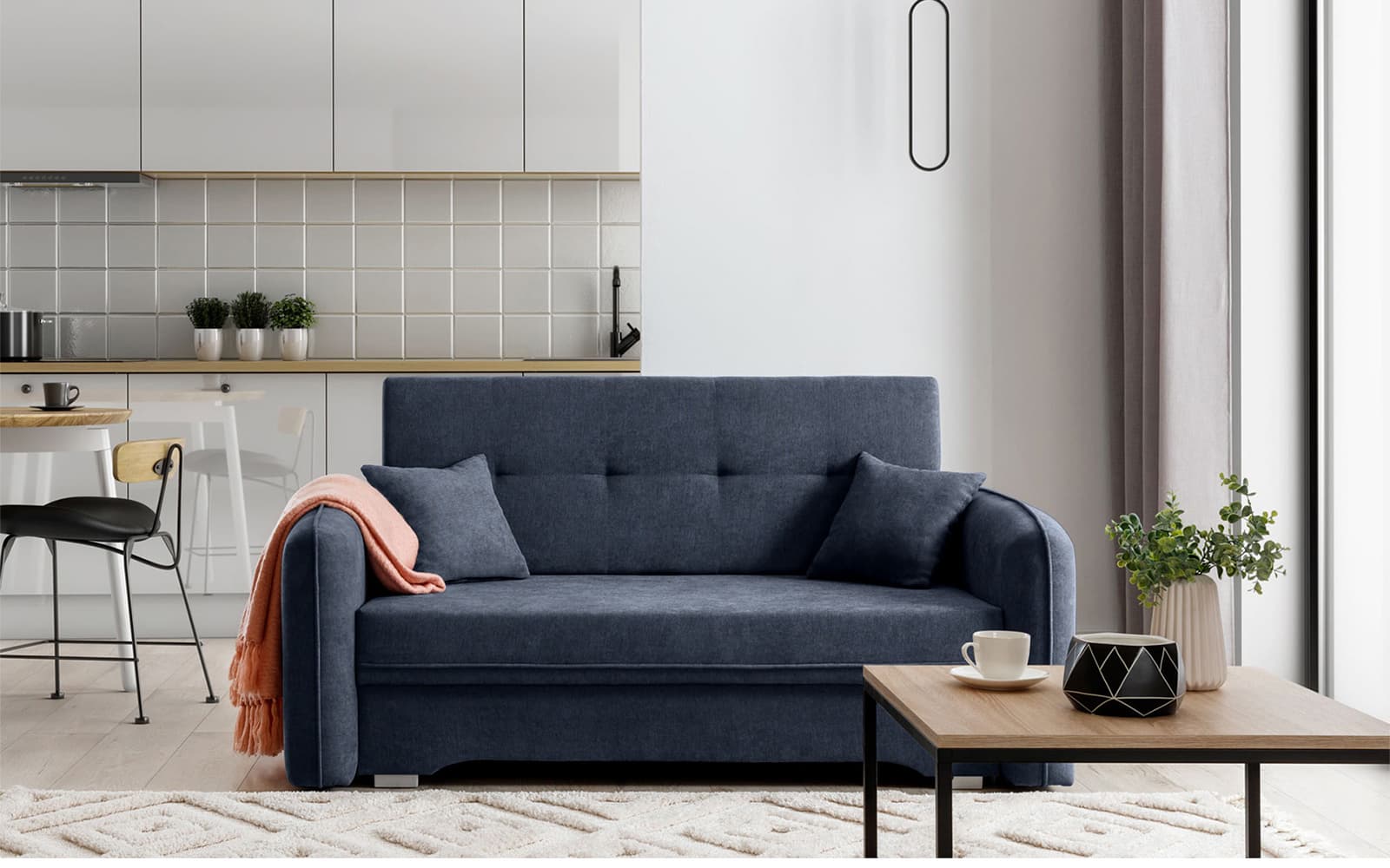 Canapea Laine, Material Poco 40, Mobarta din lemn masiv