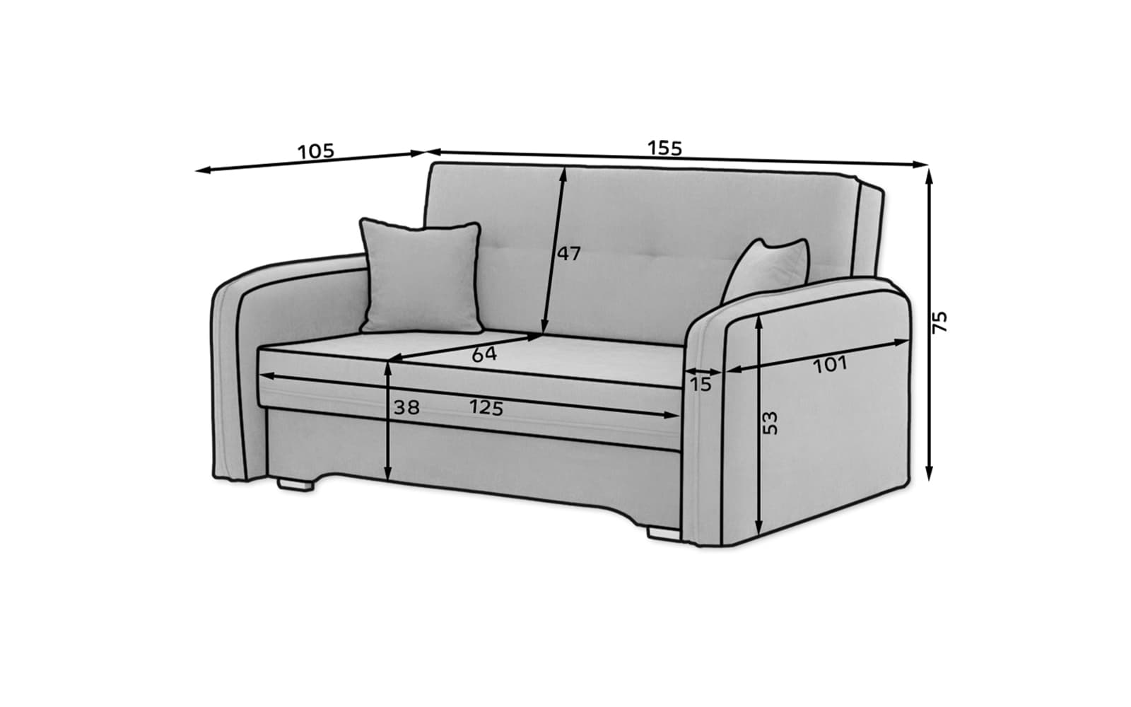 Canapea Laine, Material Poco 41, Mobarta