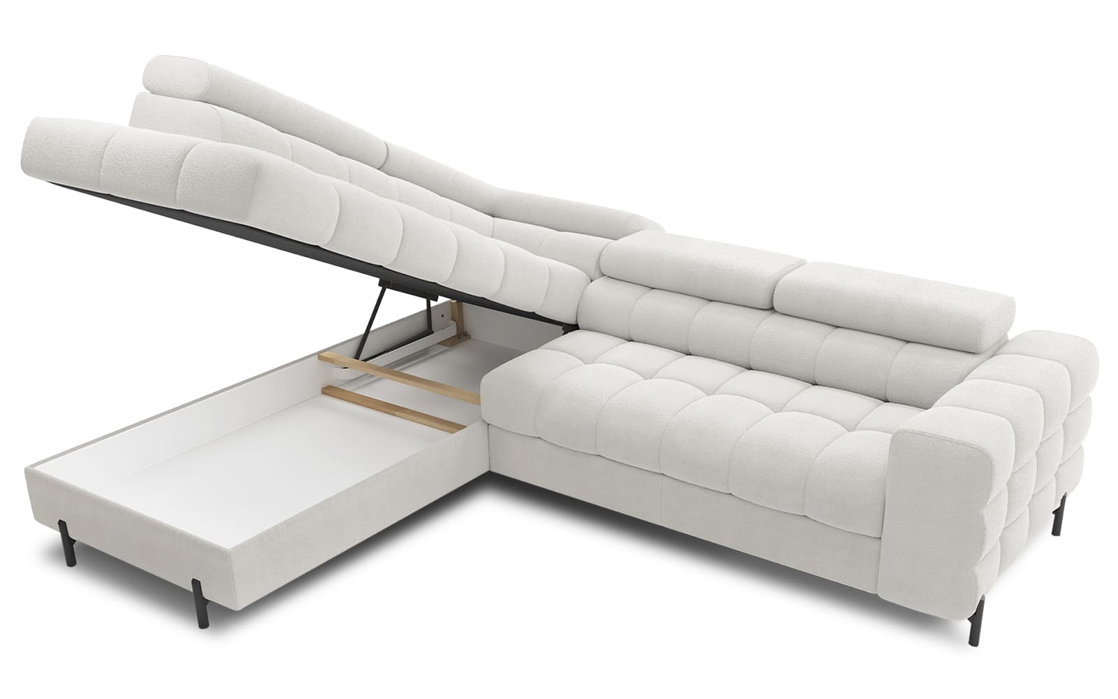 Colțar Ferry, Extensibil, 276x72x200, Material Amore 01 din lemn masiv