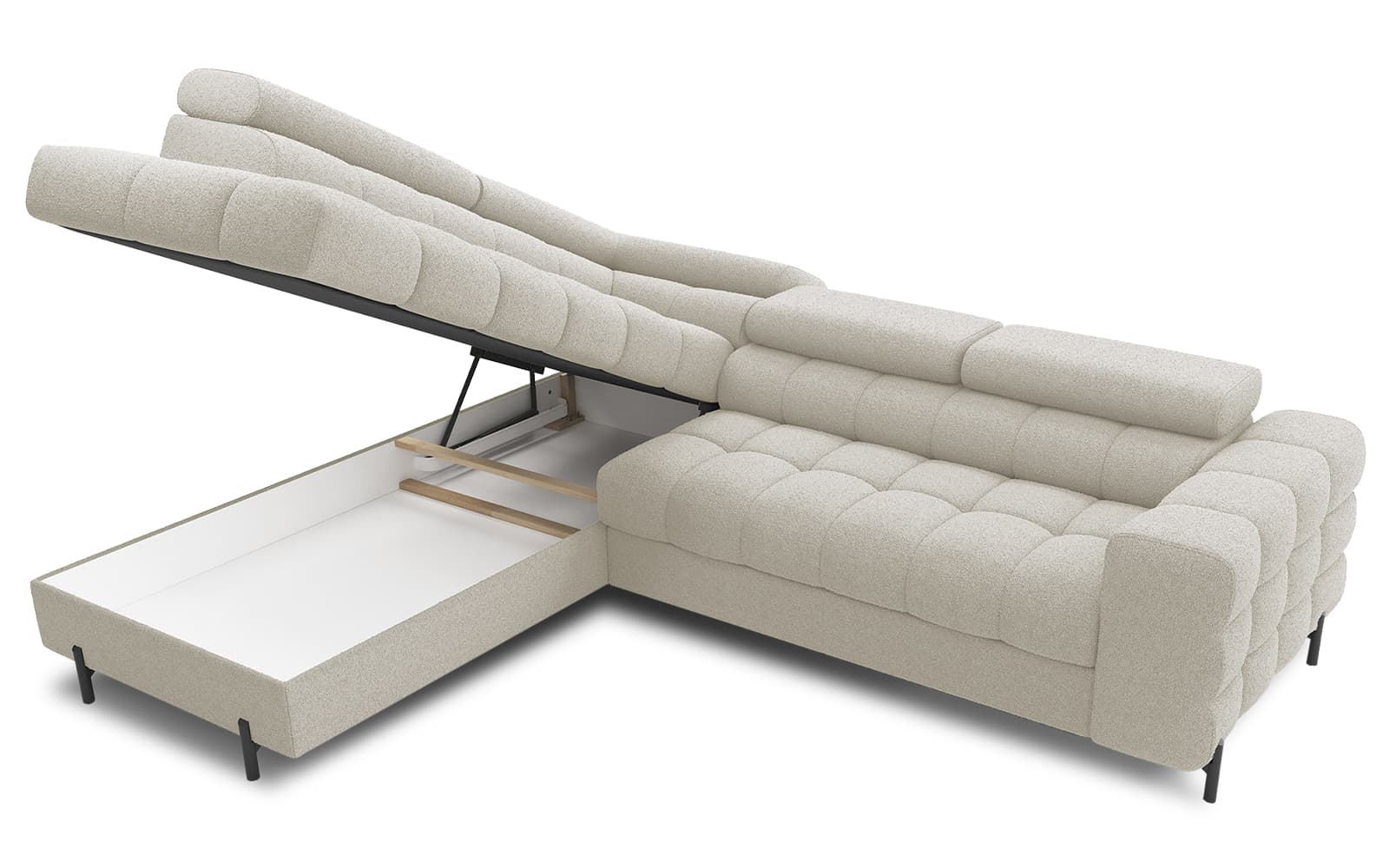 Colțar Ferry, Extensibil, 276x72x200, Material Royal 18 din lemn masiv