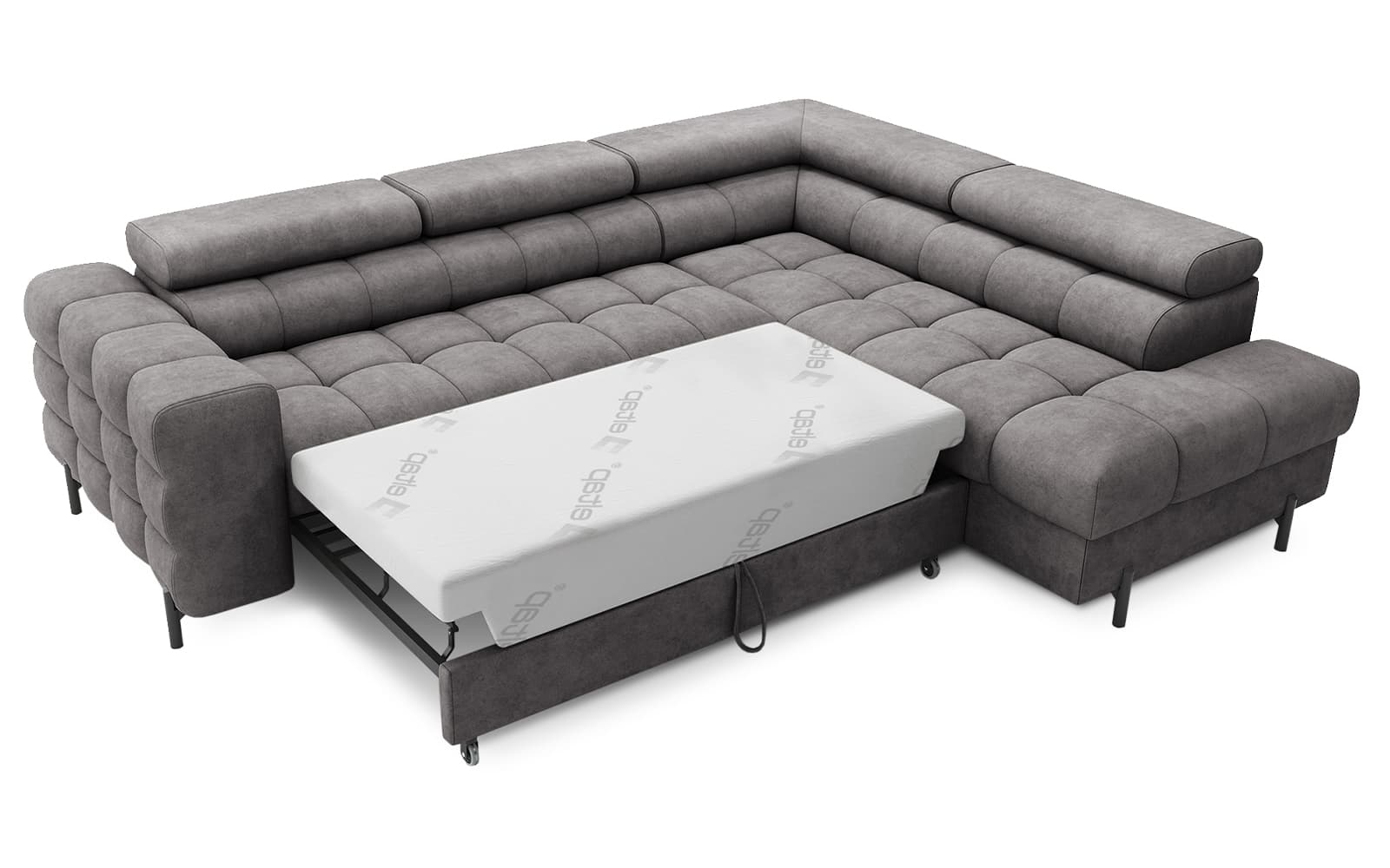 Colțar Ferry, Extensibil, 276x72x200, Material Aura 04 din lemn masiv