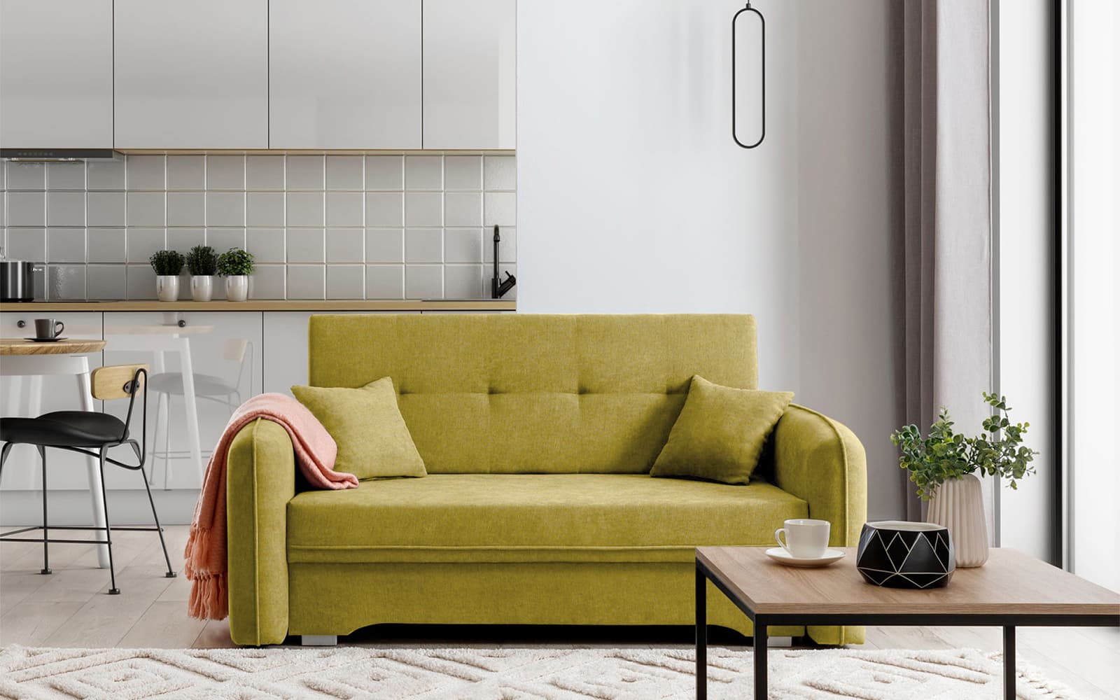 Canapea Laine, Material Poco 50, Mobarta din lemn masiv