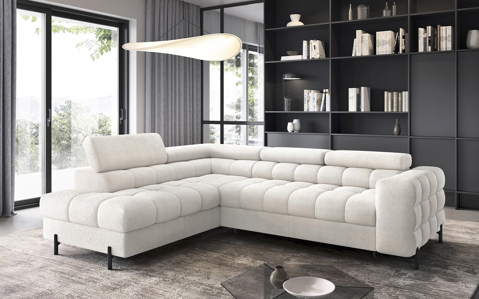 Colțar Ferry, Extensibil, 276x72x200, Material Royal 01