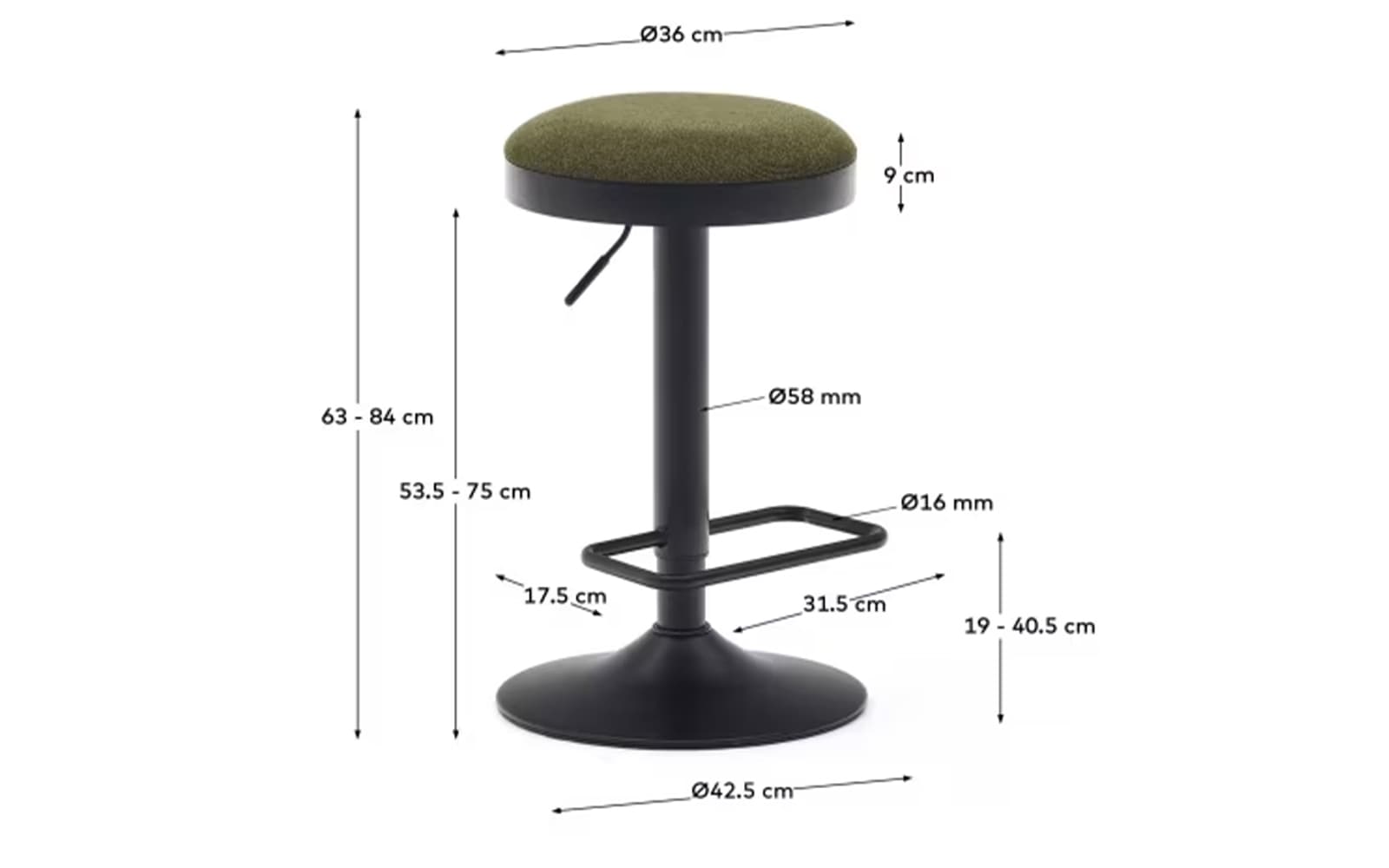 Scaun de bar Zaib