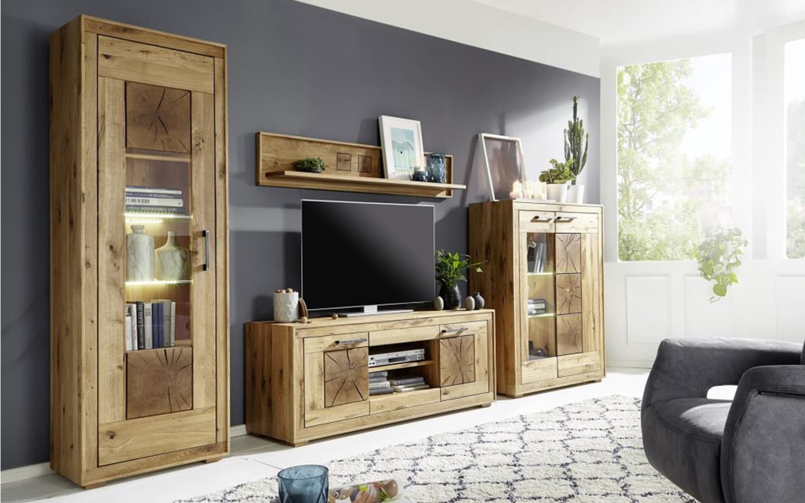 Set living Rustic Home din lemn masiv