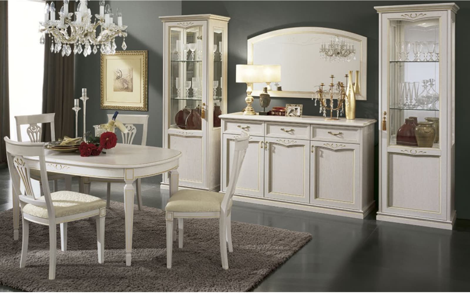 Comoda Lorenzo II, Lemn Masiv, Nuc/Crem