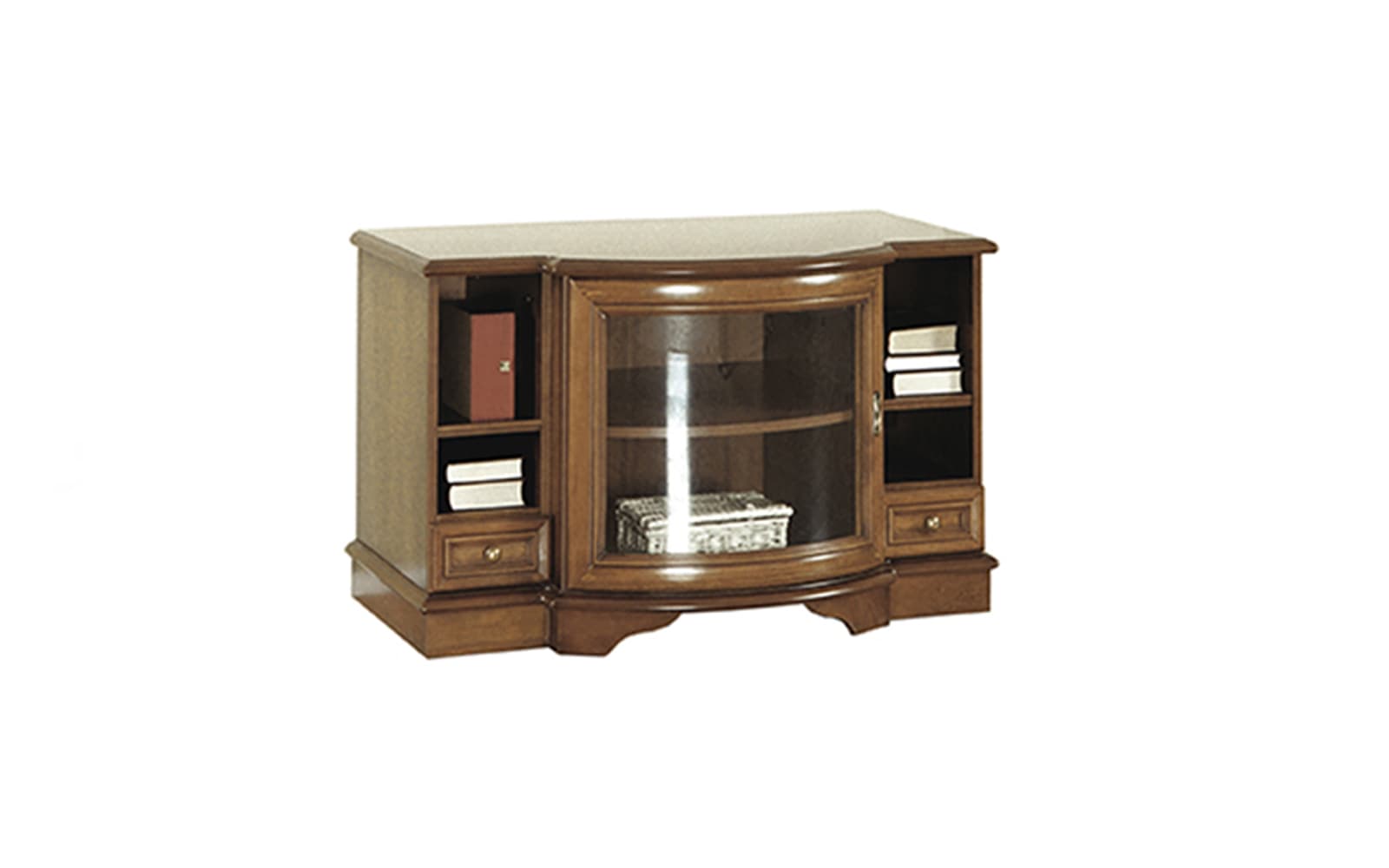 Comodă TV Zefyra, Lemn Masiv, Nuc, 62×100×61cm