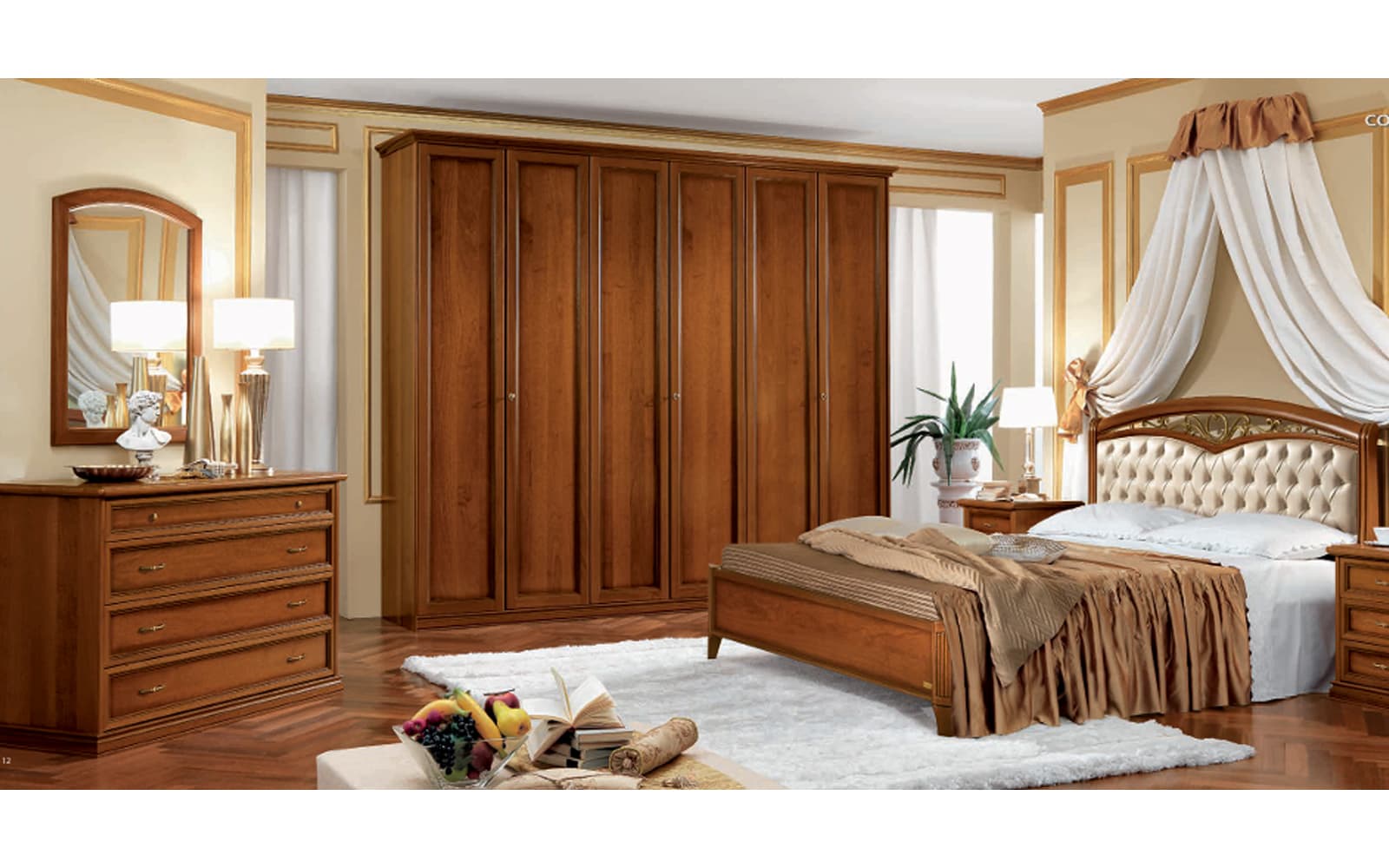 Pat Lorenzo III, Lemn Masiv, Nuc, 160x200cm