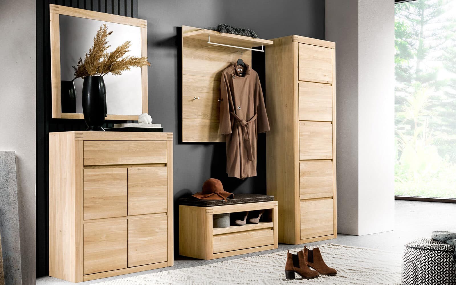 Set Mobilier Hol Milo, Lemn Masiv