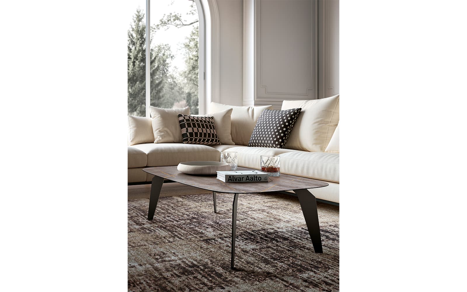 Măsuță de cafea Eclat, 120×75×40 cm din lemn masiv