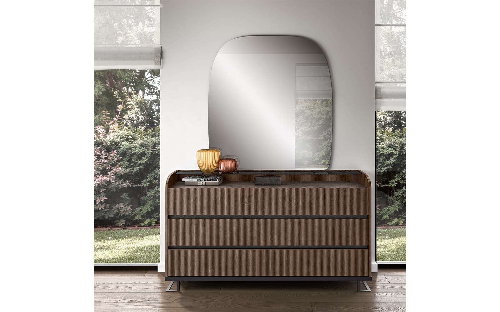 Comoda Eclat, 151×49×84 cm din lemn masiv