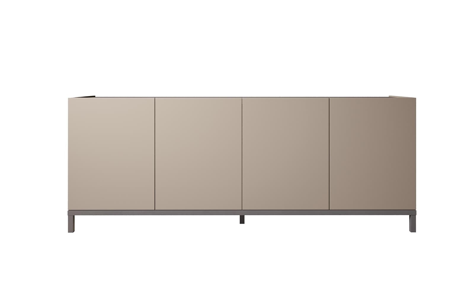 Comodă 4 uși Kara, 208x48x78 cm din lemn masiv