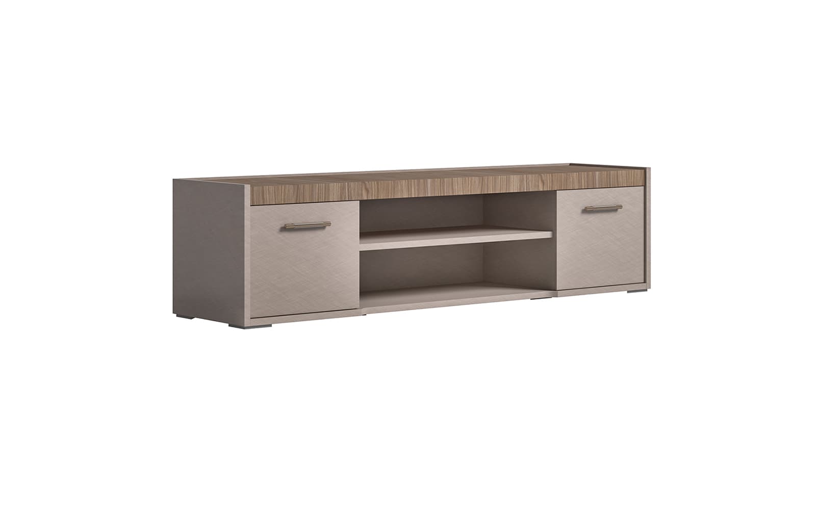 Comodă TV Narla, 3 uși, 174×46×46 cm din lemn masiv