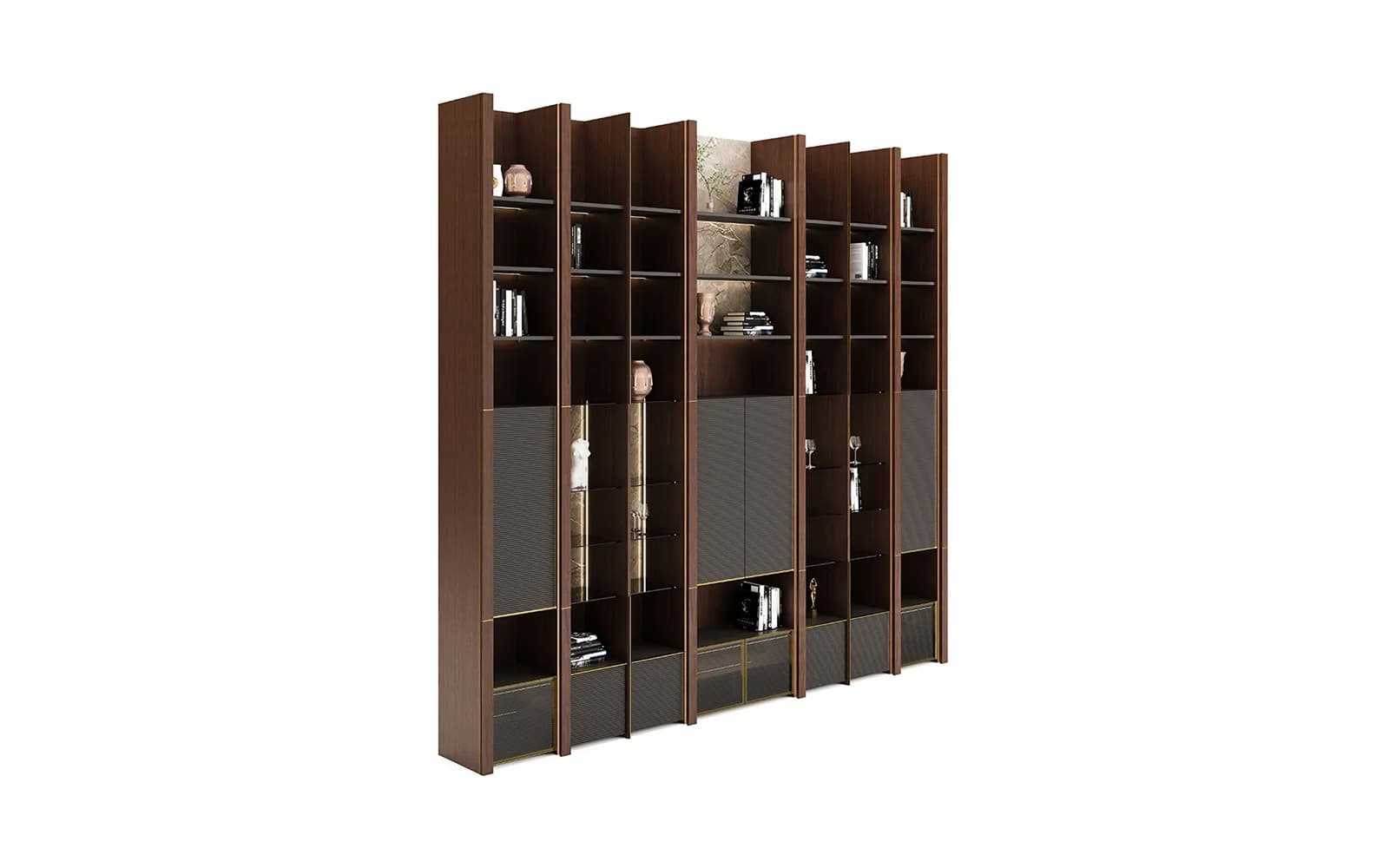Bibliotecă Domo, 366x45x345 cm