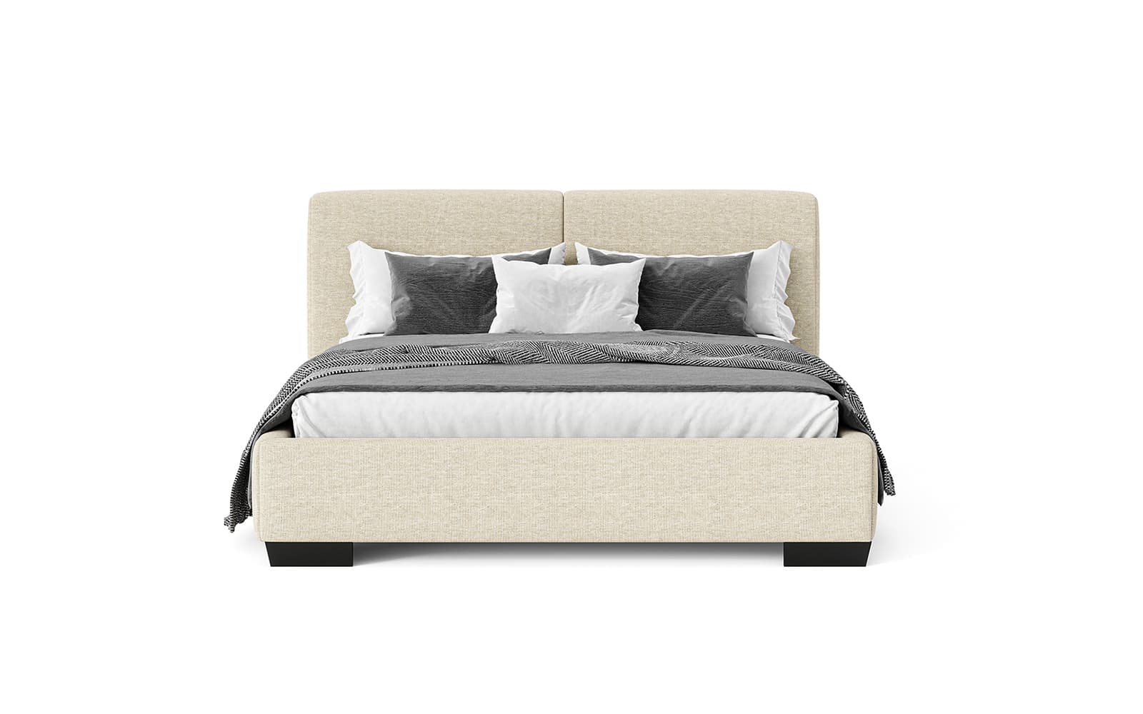 Pat tapițat Loft cu saltea, 140/160/180 cm