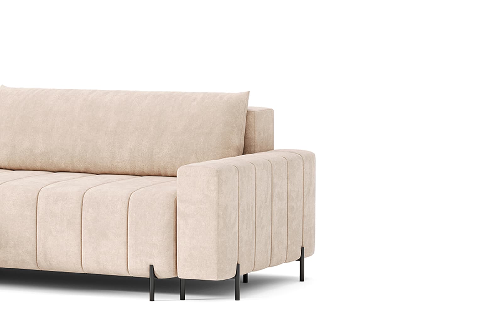 Canapea extensibilă Fierro, 295×182 cm din lemn masiv