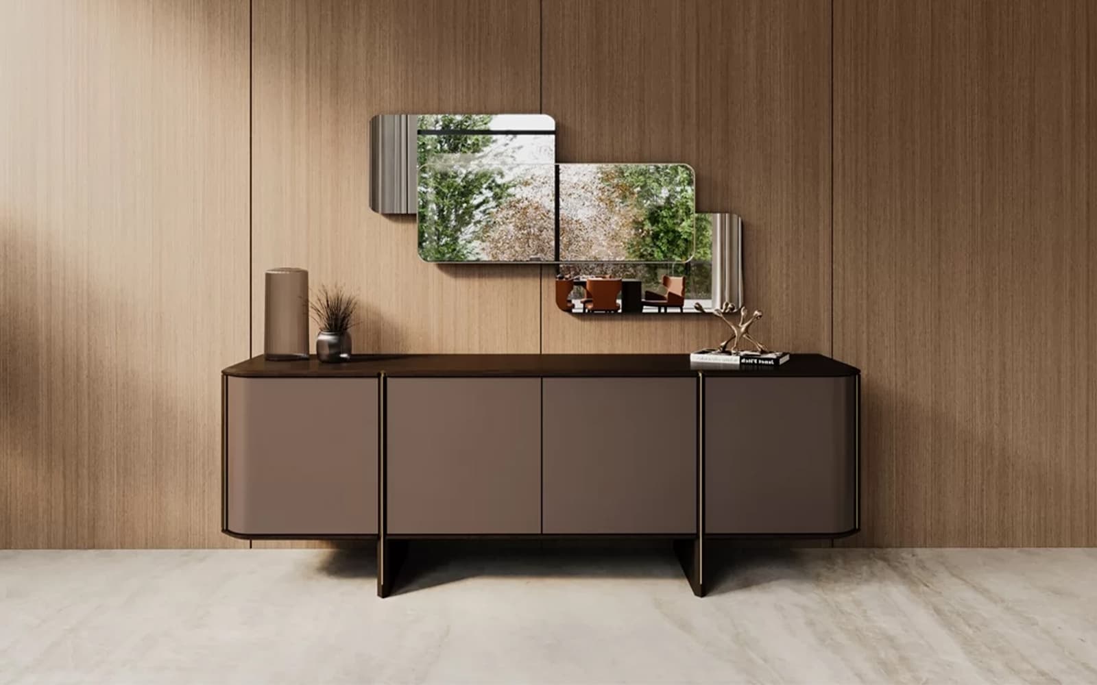 Oglindă decorativă Nova, 152 × 80 cm din lemn masiv