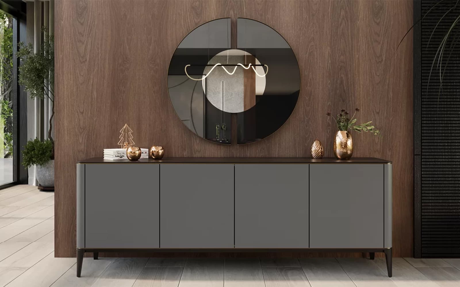 Comoda Sophia, 200/220/240 cm din lemn masiv