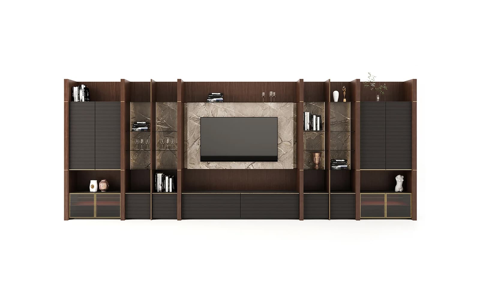 Mobilier TV Domo, 548x45x220 cm, Personalizabil