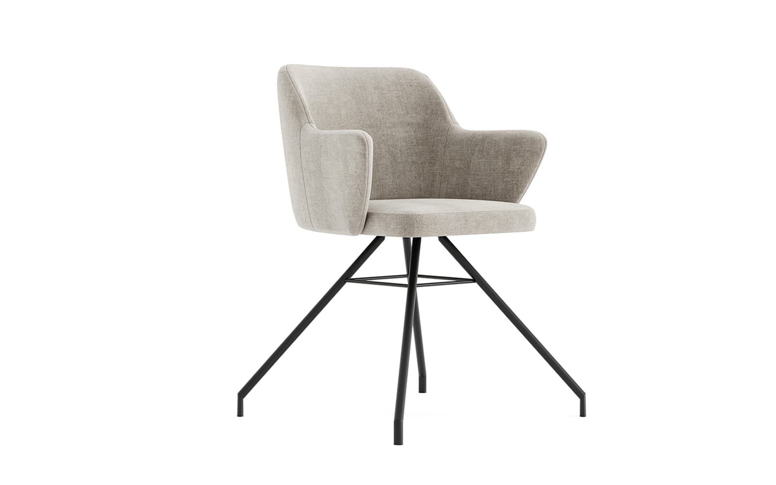 Fotoliu rotativ Spinner tapițat, 64×54×86 cm din lemn masiv