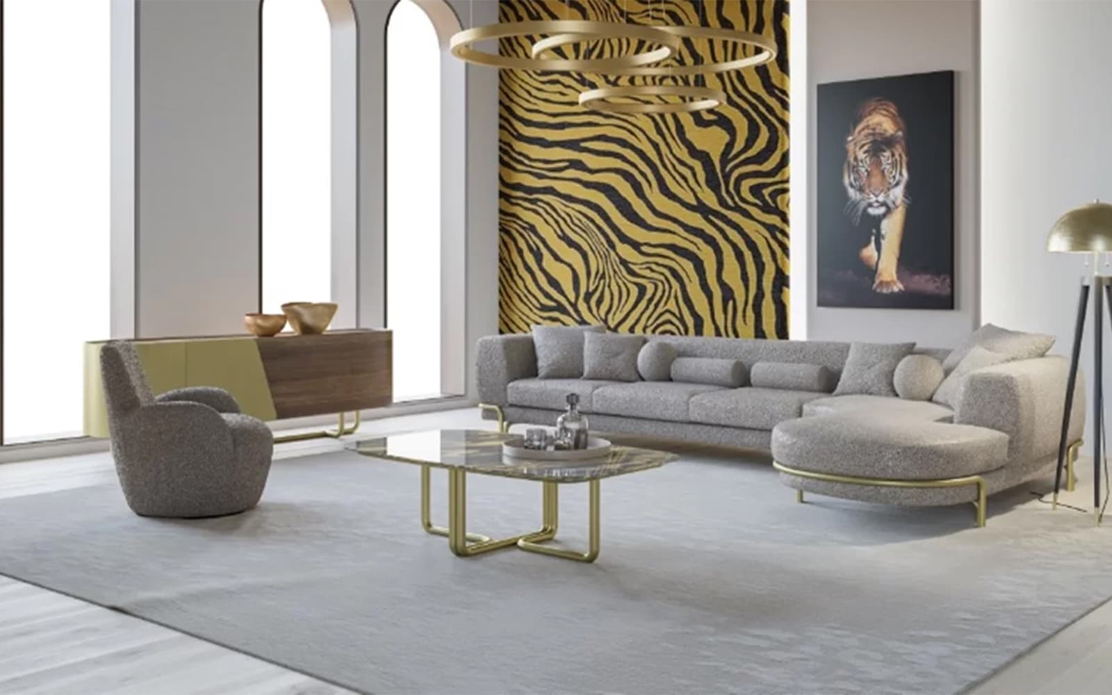 Măsuță de cafea Giallo, 140×87×42 cm din lemn masiv