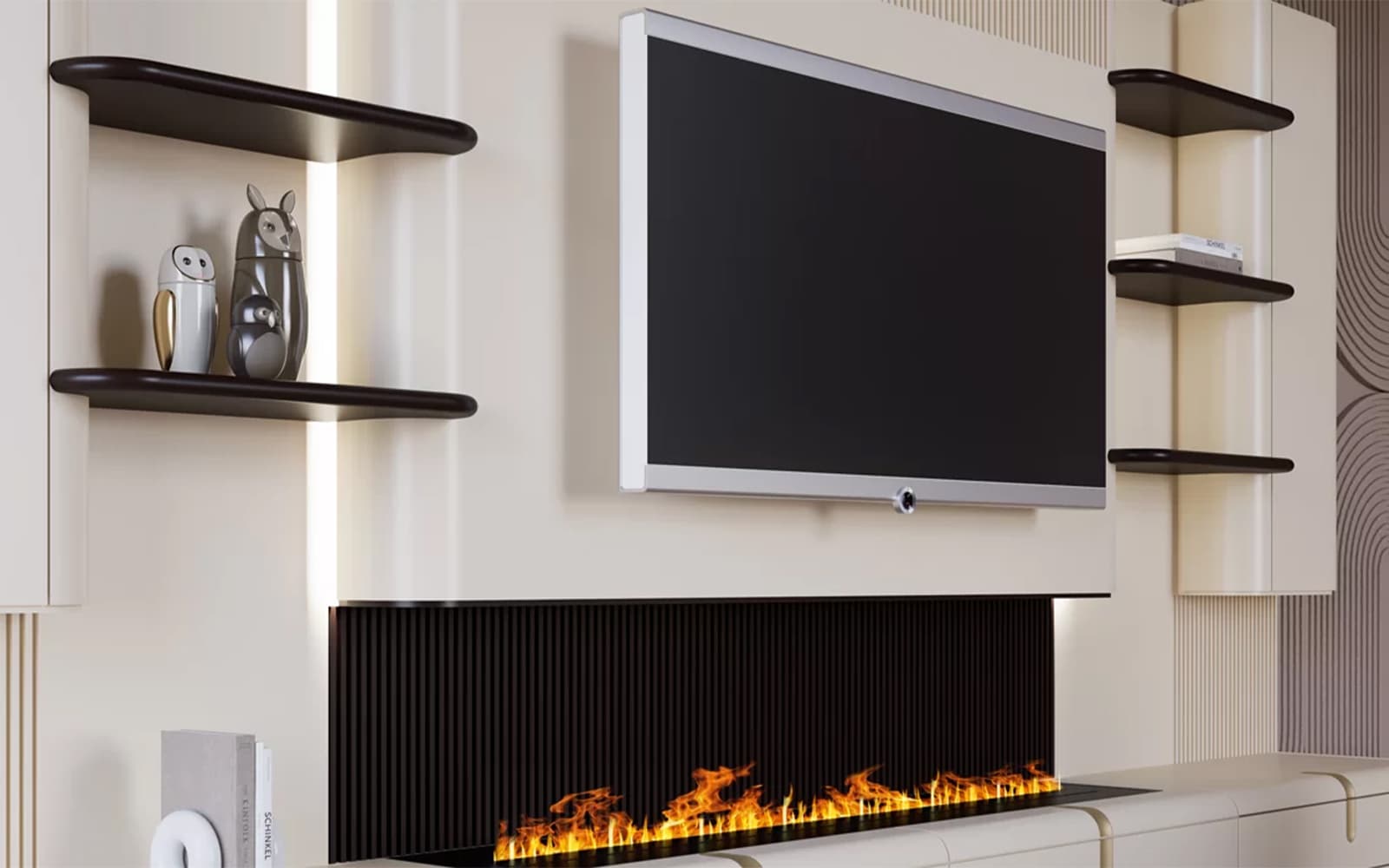 Unitate TV Viera, 400×220×50 cm din lemn masiv