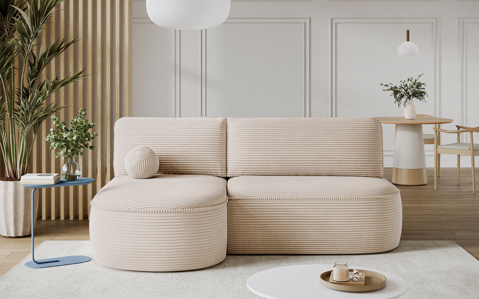 Colțar extensibil Livoza, 220×144 cm, Personalizabil din lemn masiv
