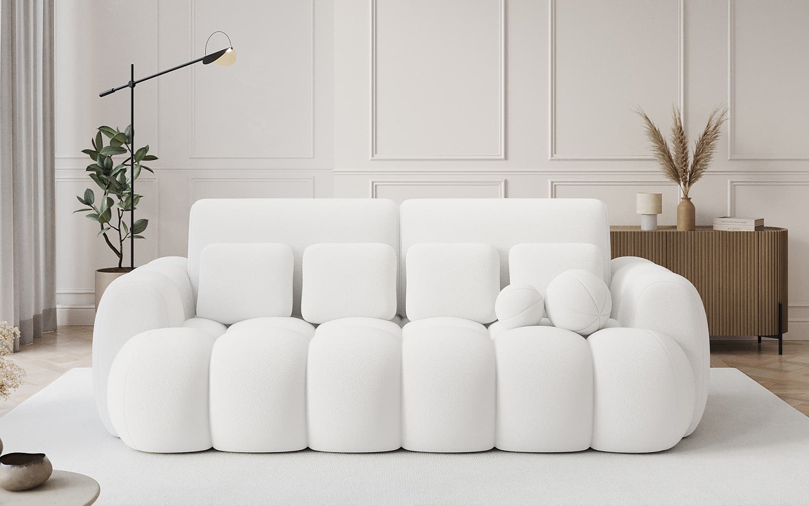 Canapea extensibilă Cotona, 256×119 cm, Personalizabilă