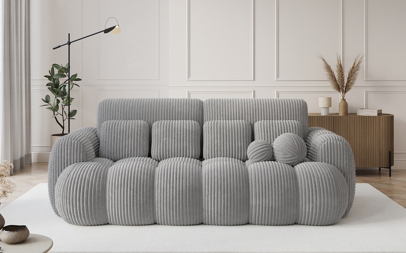 Canapea extensibilă Cotona, 256×119 cm, Personalizabilă
