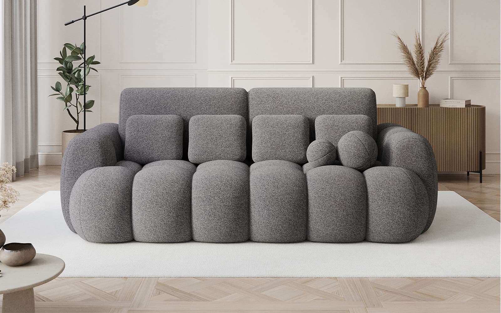 Canapea extensibilă Cotona, 256×119 cm, Personalizabilă