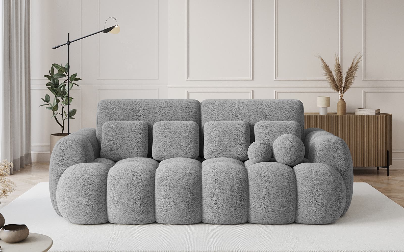 Canapea extensibilă Cotona, 256×119 cm, Personalizabilă