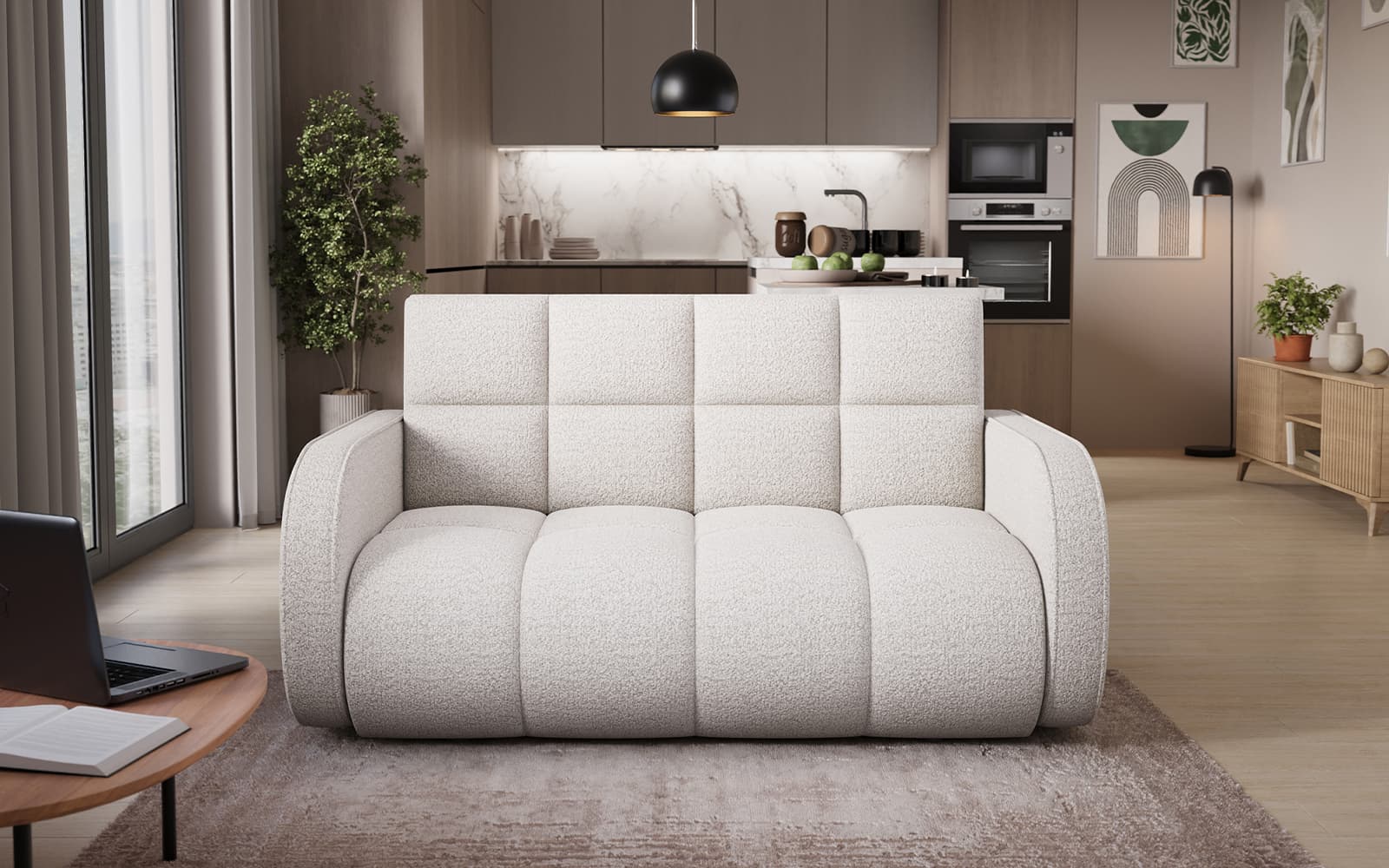 Canapea extensibilă Deverin, 154×103 cm, Personalizabilă