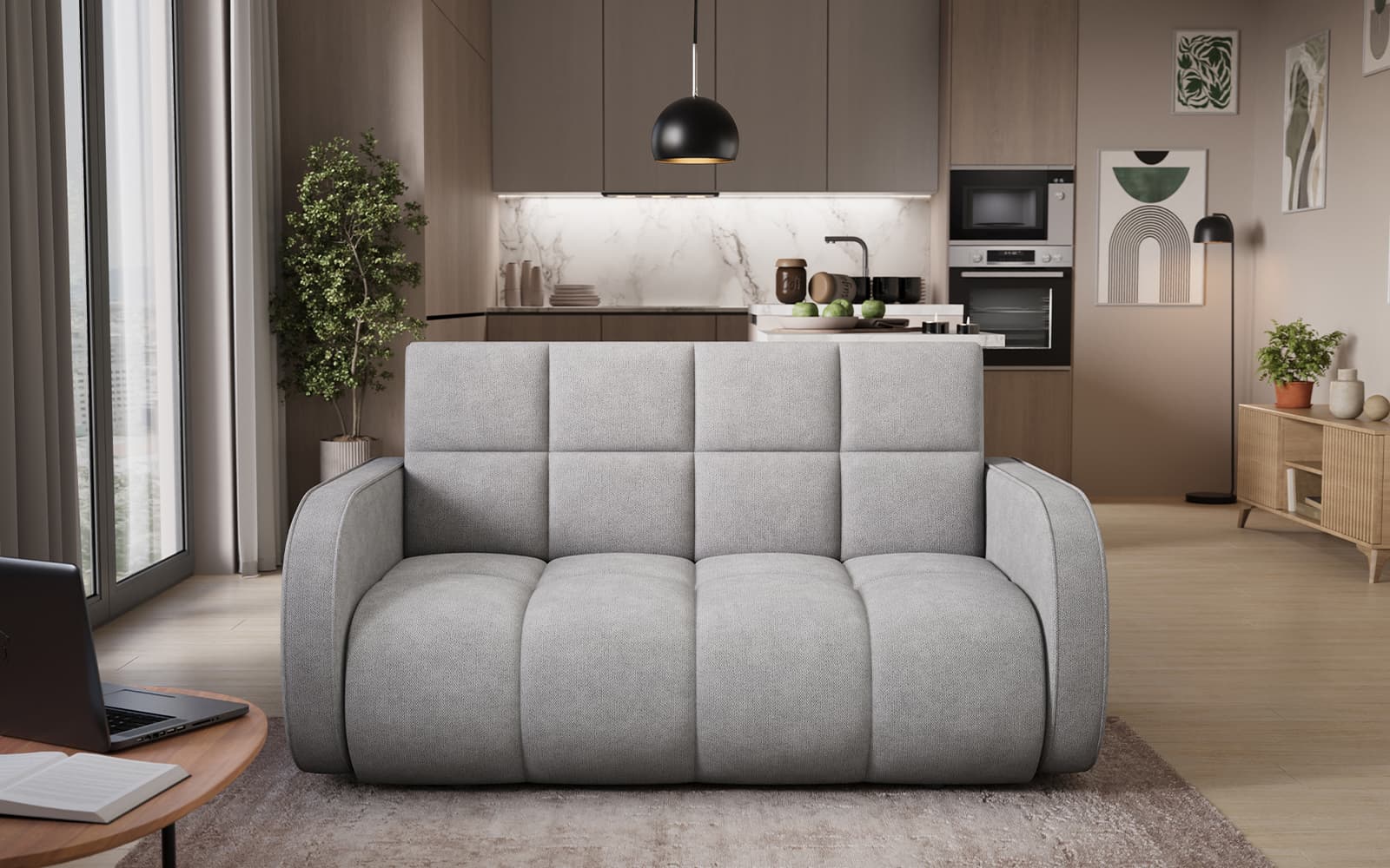 Canapea extensibilă Deverin, 154×103 cm, Personalizabilă