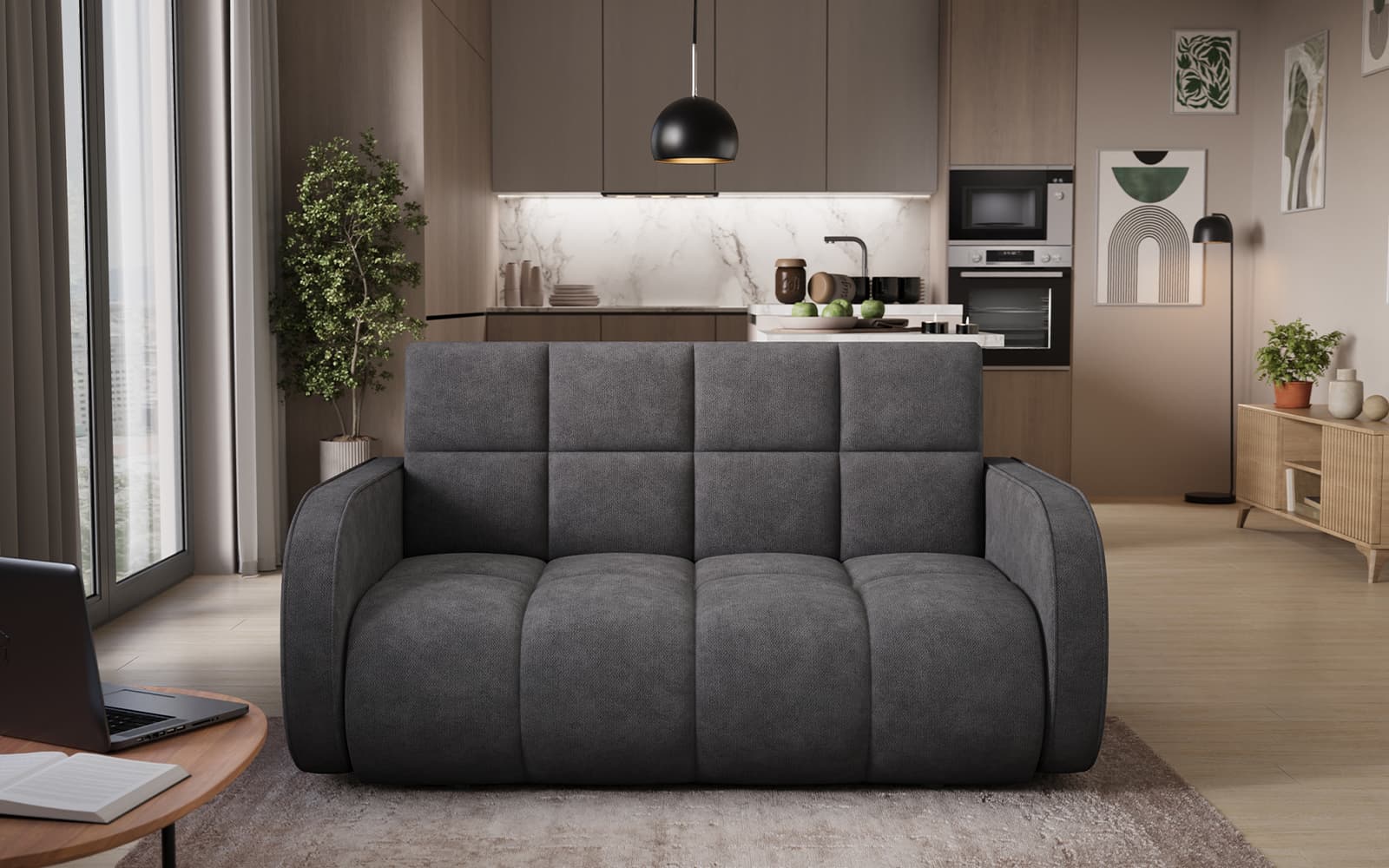 Canapea extensibilă Deverin, 154×103 cm, Personalizabilă