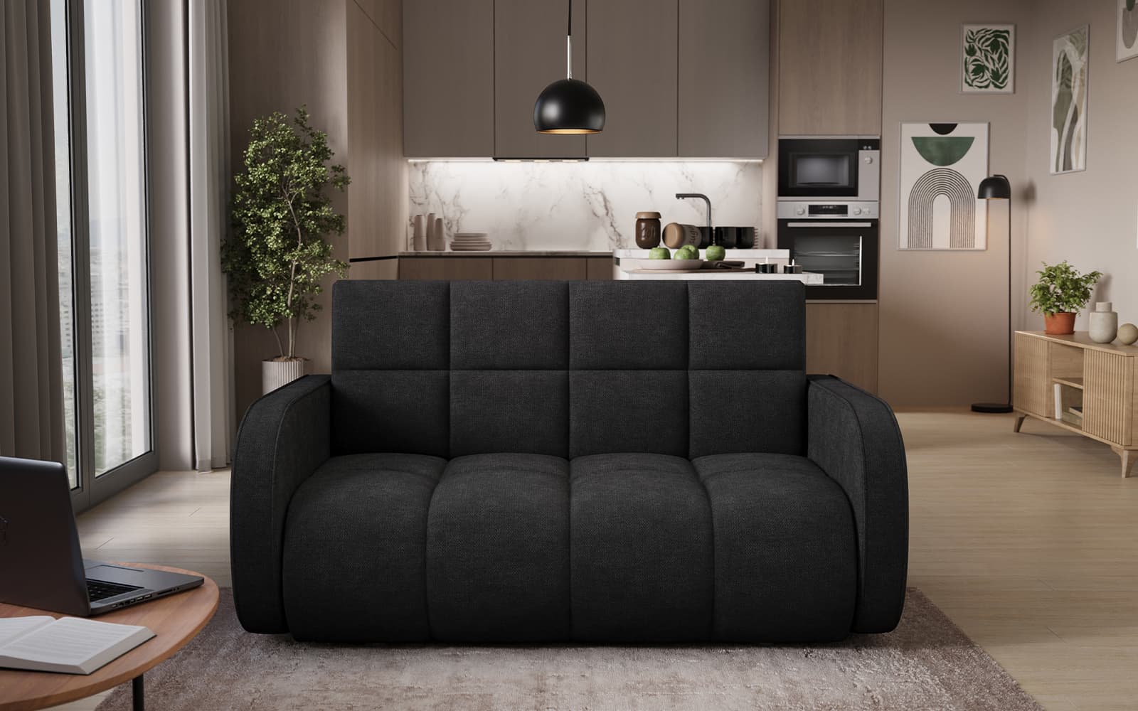 Canapea extensibilă Deverin, 154×103 cm, Personalizabilă