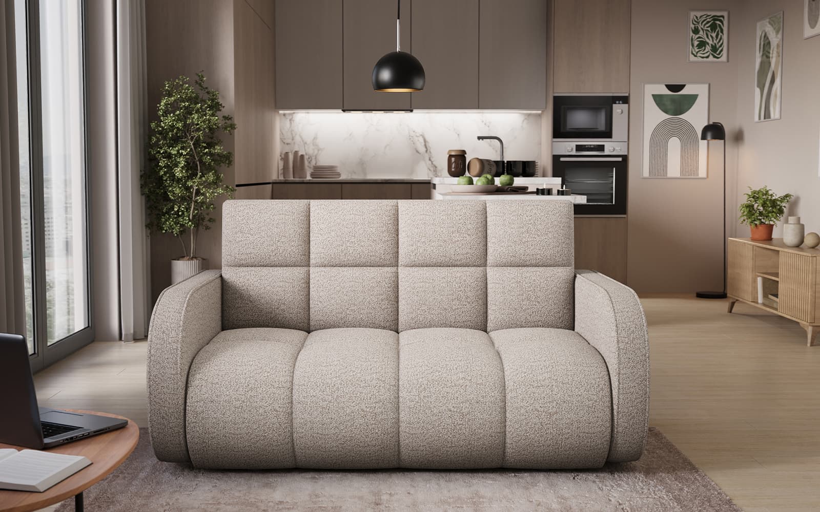 Canapea extensibilă Deverin, 154×103 cm, Personalizabilă