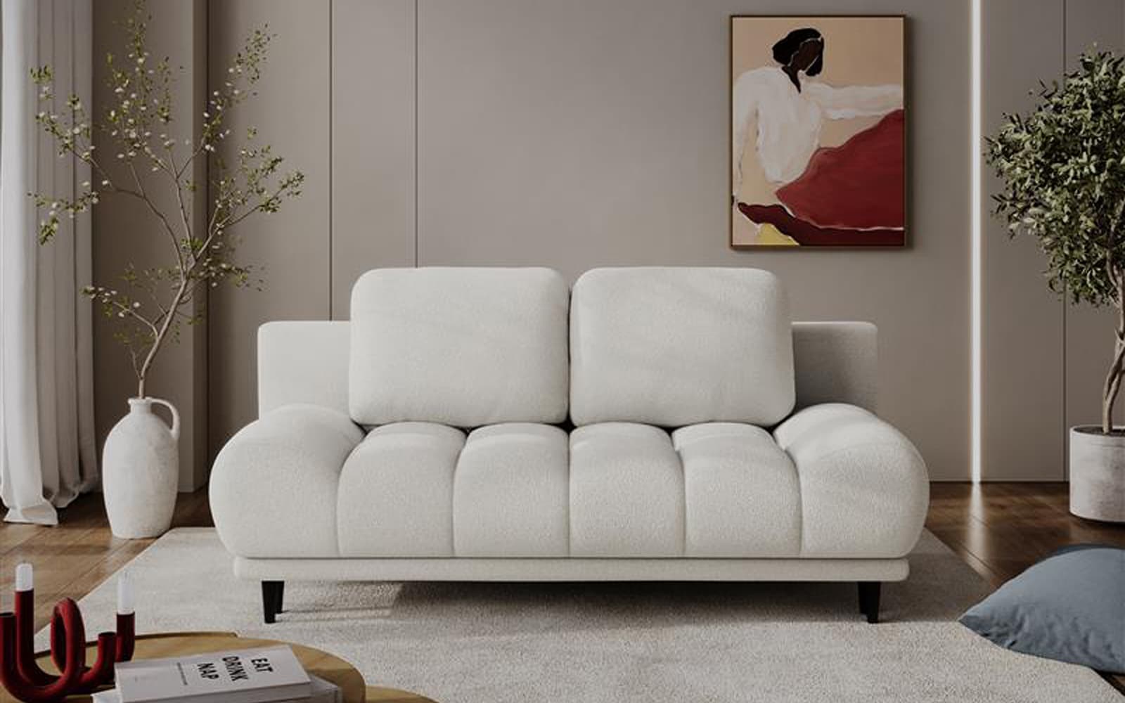 Canapea extensibilă Guavira, 210×91 cm, Personalizabilă