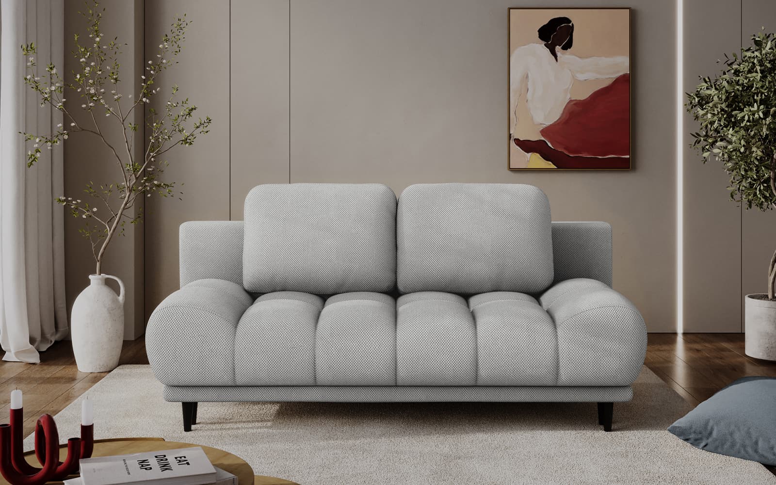 Canapea extensibilă Guavira, 210×91 cm, Personalizabilă